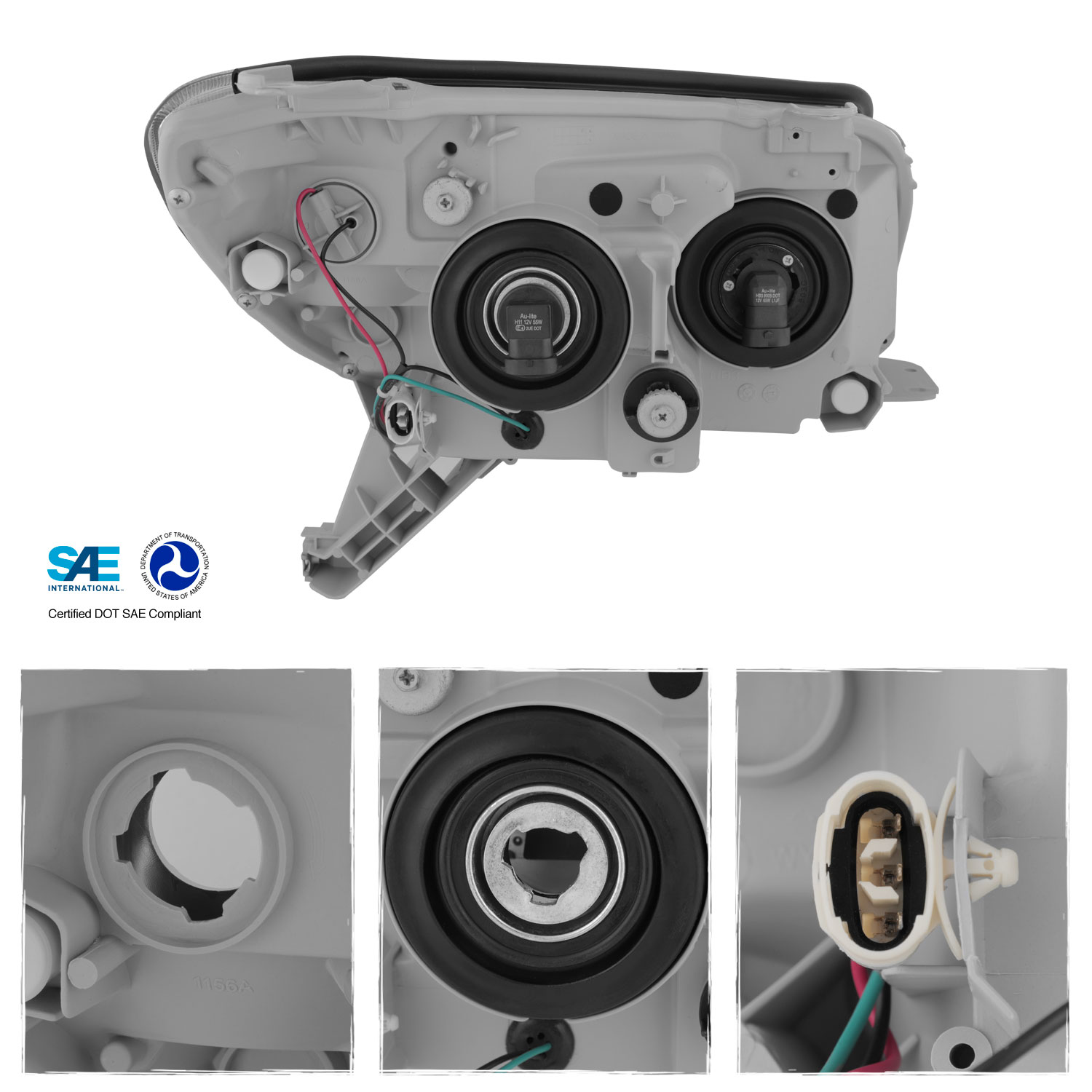 Fits 2006 2007 2008 2009 Toyota 4Runner DRL LED Strip Black Projector Headlights EBay